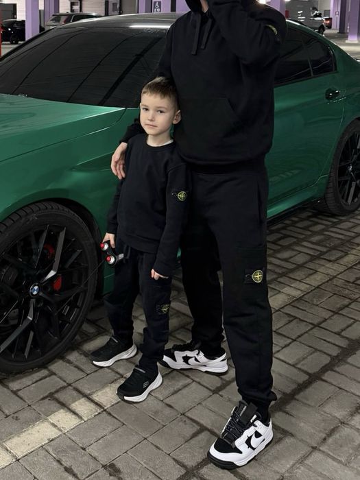 Штани джогери Stone Island 1:1 оригінал котонові чорні чоловічі унісекс стон айленд спортивки