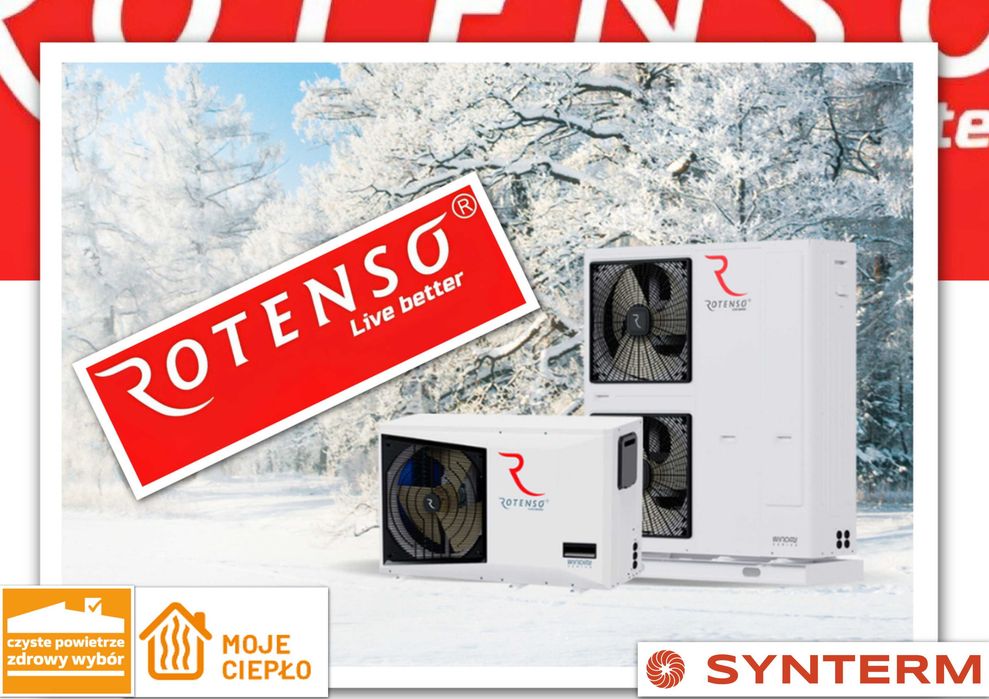 Pompa Ciepła ROTENSO Windmi 10kW Monoblok. Grzanie do -25°C, woda 62°C