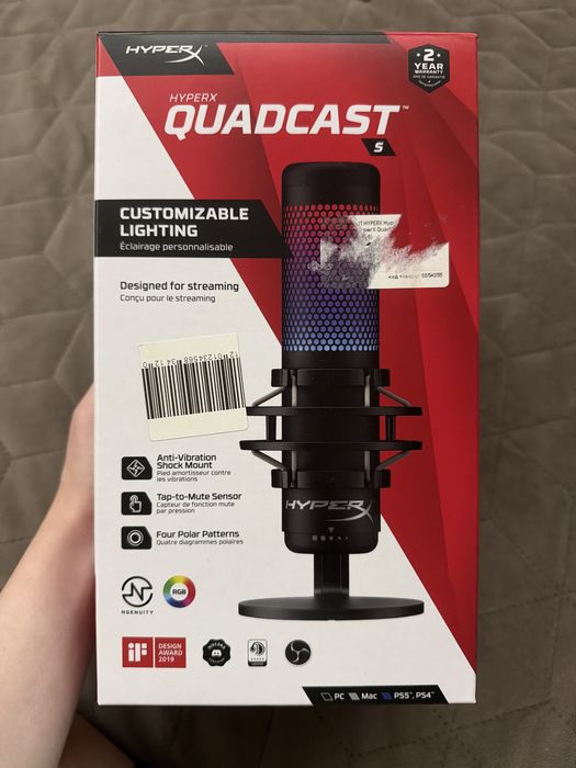 Мікрофон HyperX Quadcast S новий ТЕМРІНОВО‼️‼️
