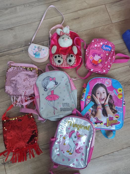 Zestaw torebek i plecaków dla dziewczynki ELSA Peppa królik jednorożec