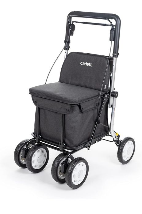 Carlett Senior Assist Wózek na zakupy chodzik z krzesełkiem 4 kołowy