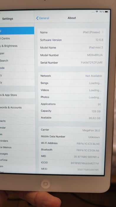 Ipad mini 2 WiFi+sim 128GB