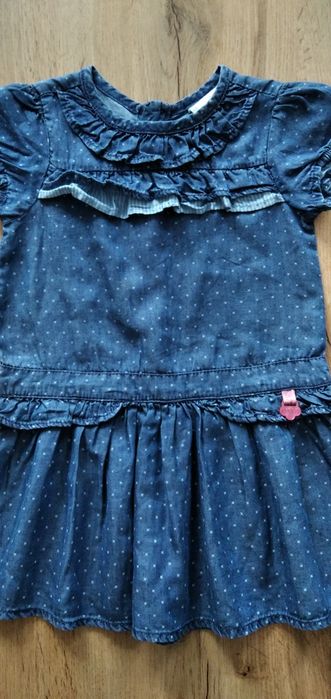 Sukienka niebieska jeans Coccodrillo 74