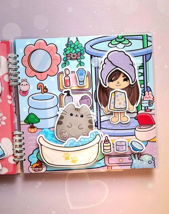 Альбом на липучках "Тока Бока: Моя Пушинка"  з котиком Пушин.