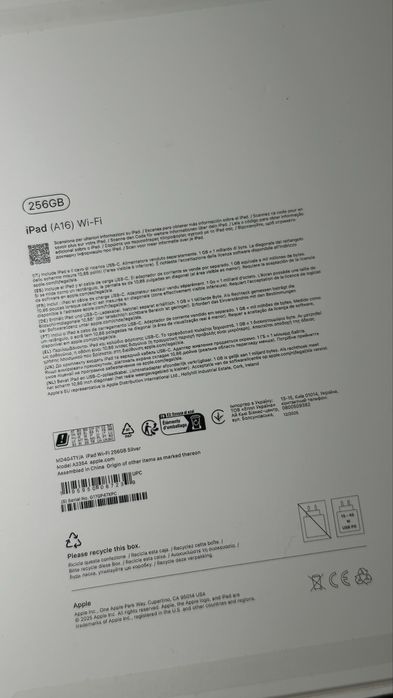 iPad 10 (A16) 2025 | Wi-Fi 256GB Silver | Гарантія до 01.2027