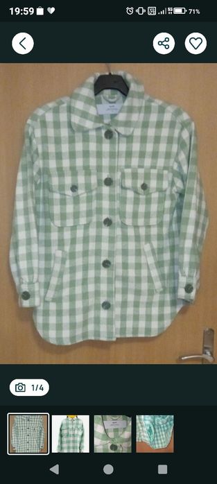 Kurtka koszulowa zielona