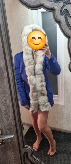 Парка з натуральним хутром  M-L розмір