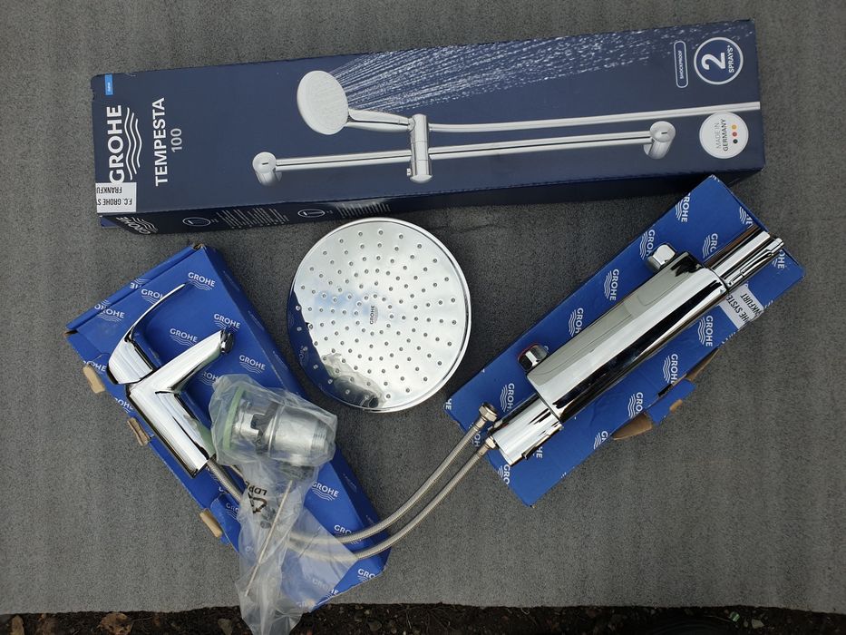 Bateria termostatyczna Grohe 1000+ zestaw prsznucowy . Ostatni