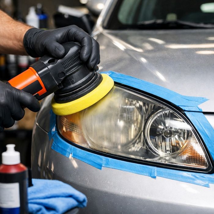 Polimento de faróis auto
