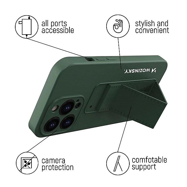 Wozinsky Kickstand Case silikonowe etui z podstawką iPhone 12 Pro Max