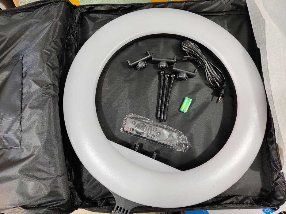 Кольцевая LED лампа RL-21 55см ОРИГИНАЛ пульт, сумка, усиленный штатив