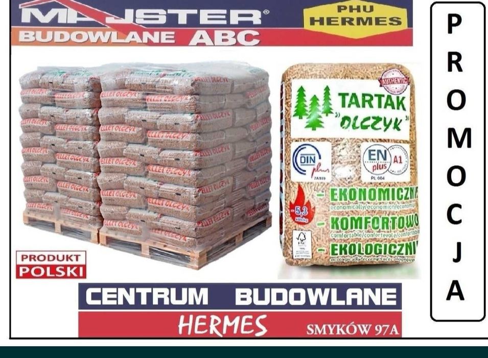 PELLET Olczyk Certyfikat ENplus A1 (Barlinek Dankros Gold) Hermes Opał