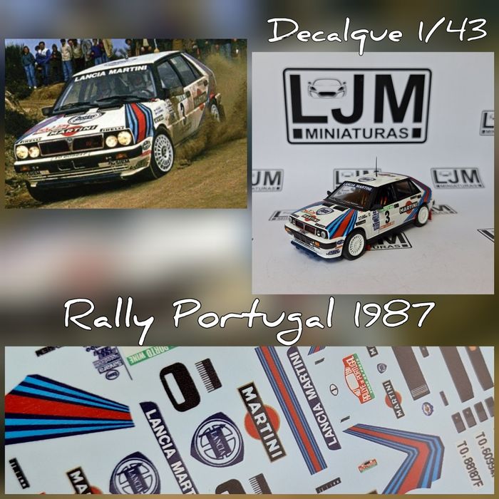 Vários decalque 1/43 Rally Portugal, Açores , Madeira