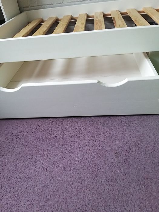Łóżeczko białe dla dziewczynki 180×80