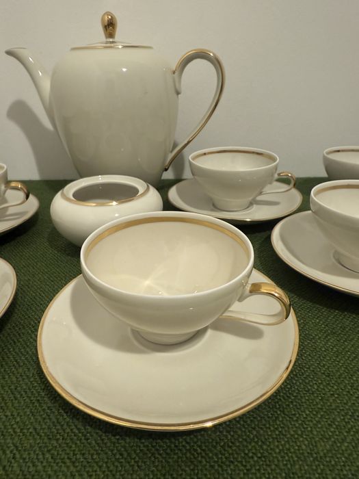 Bawarska porcelana dzbanek filiżanki talerze