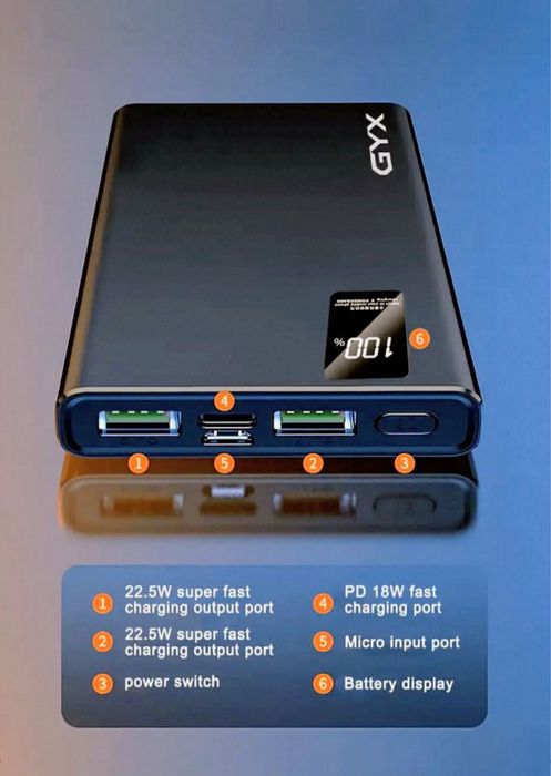 ‼️20000mAh Павербанк GYX SP01 ‼️
