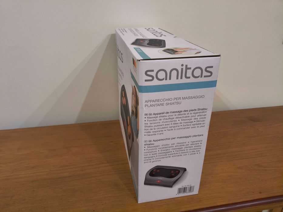 Aparelho novo para massagem de pés Shiatsu com aquecimento opcional - Sanitas