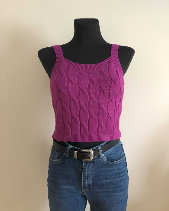 Top na ramiączkach dzianinowy S/36 Medicine