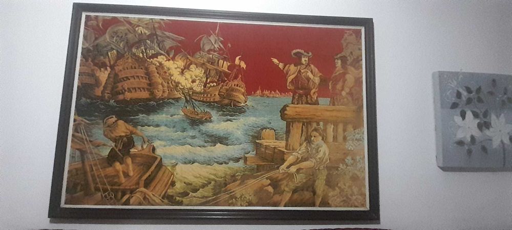 quadro grande de tapeçaria