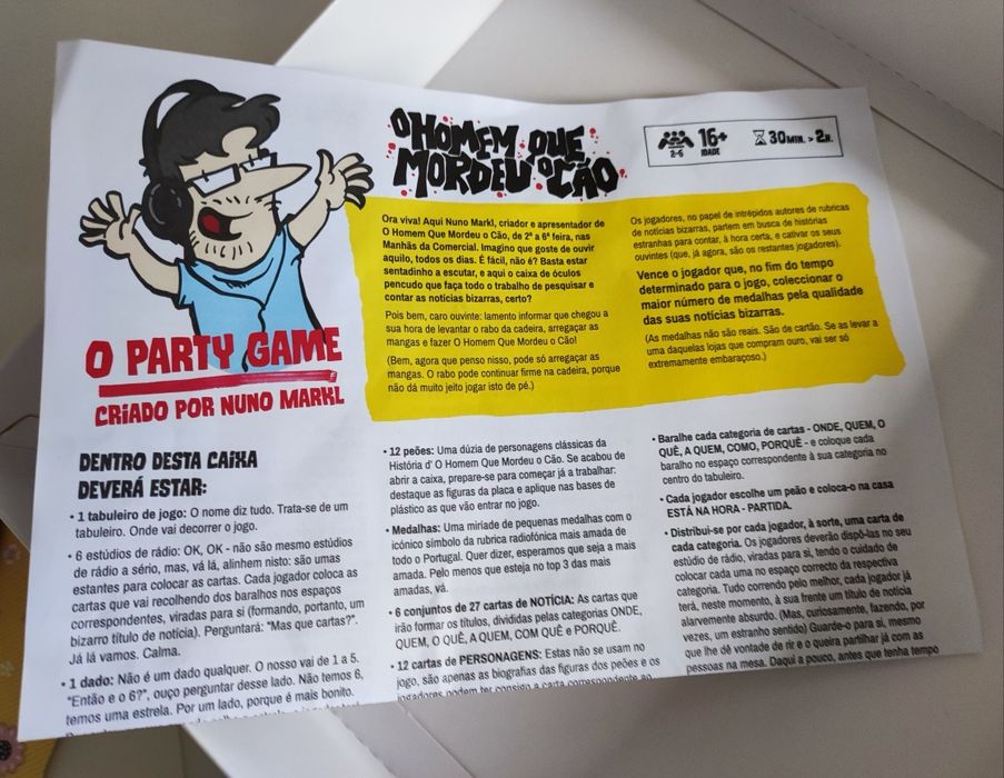 Homem que mordeu o cão - Jogo tabuleiro / Party Game (Nuno Markl)64585969182978123