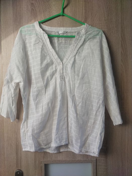 Bluzka na lato cienka, zwiewna, lekka, rękaw 7/8