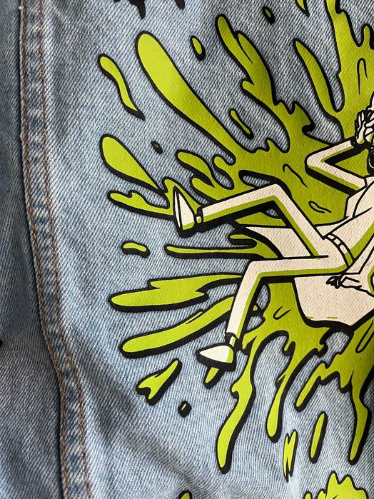 Kurtka jeansowa katana Rick&Morty Cropp L