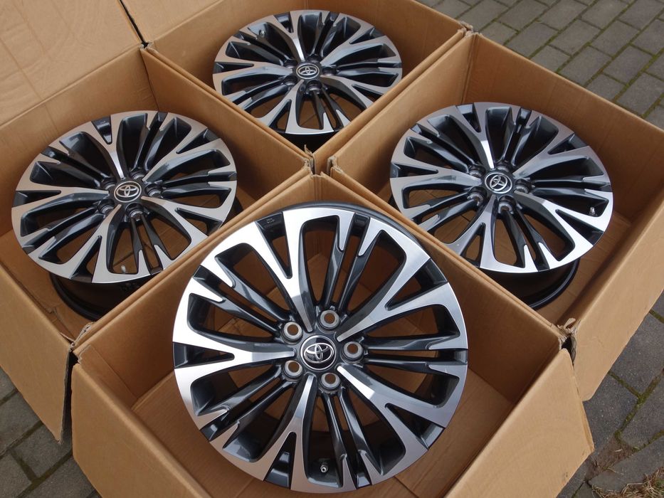 Felgi TOYOTA YARIS CROSS 18'' CHR COROLLA E21 RAV-4 Oryginalne czujnik