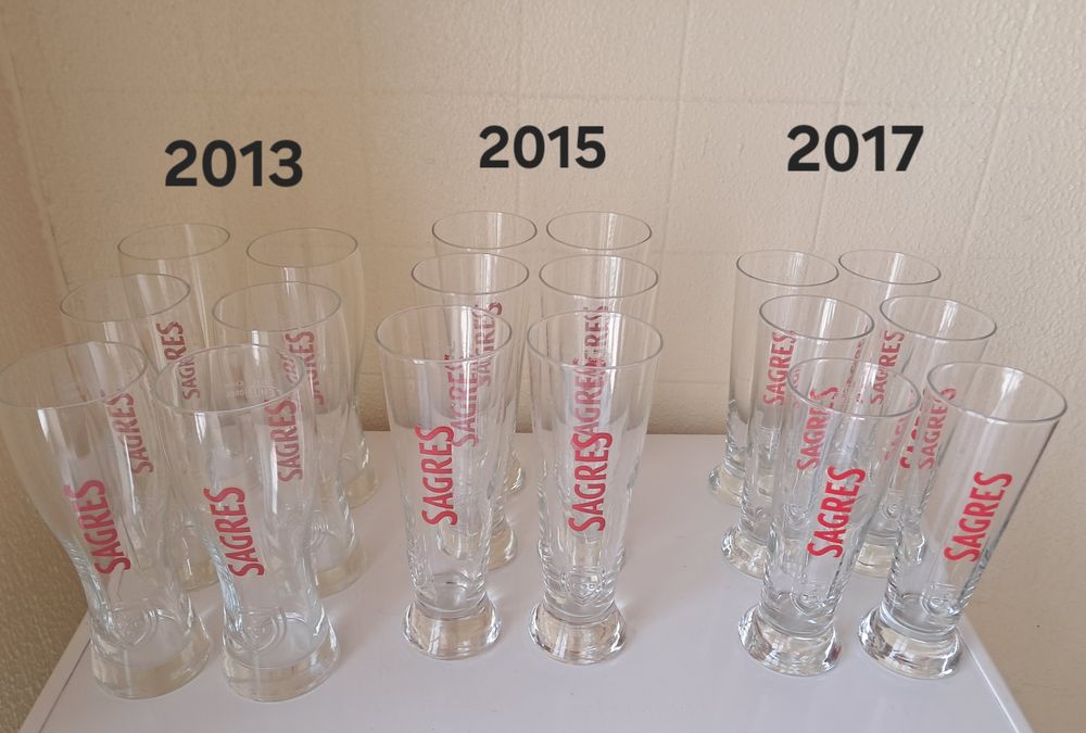 Copos colecionáveis Cerveja Sagres