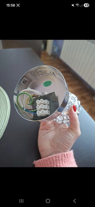 Lampka nocna kinkiet kryształki