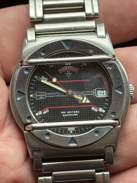 Certina DS Cascadeur, rozmiar 40/46mm, w stali, oryginalna bransoleta, nowa bateria