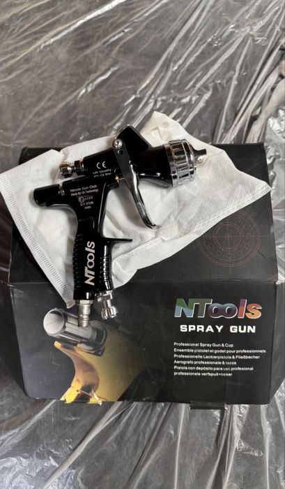 Pistola de Pintura Profissional NTools 1.3mm - Nova em Caixa