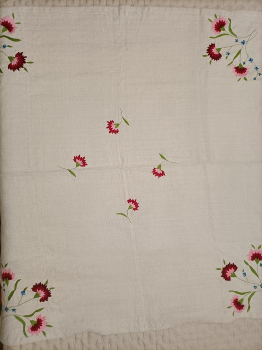 Toalhas Mesa de Linho com bordado flores