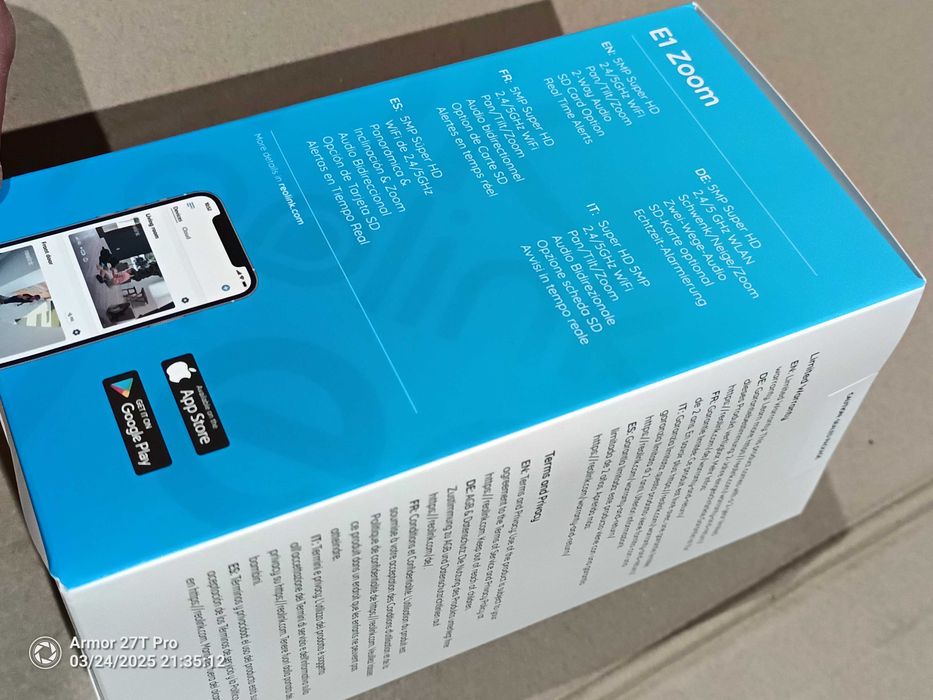 KAMERA IP obrotowa Niania REOLINK E1 ZOOM 5 MPx 355° Wifi FULL HD PIR