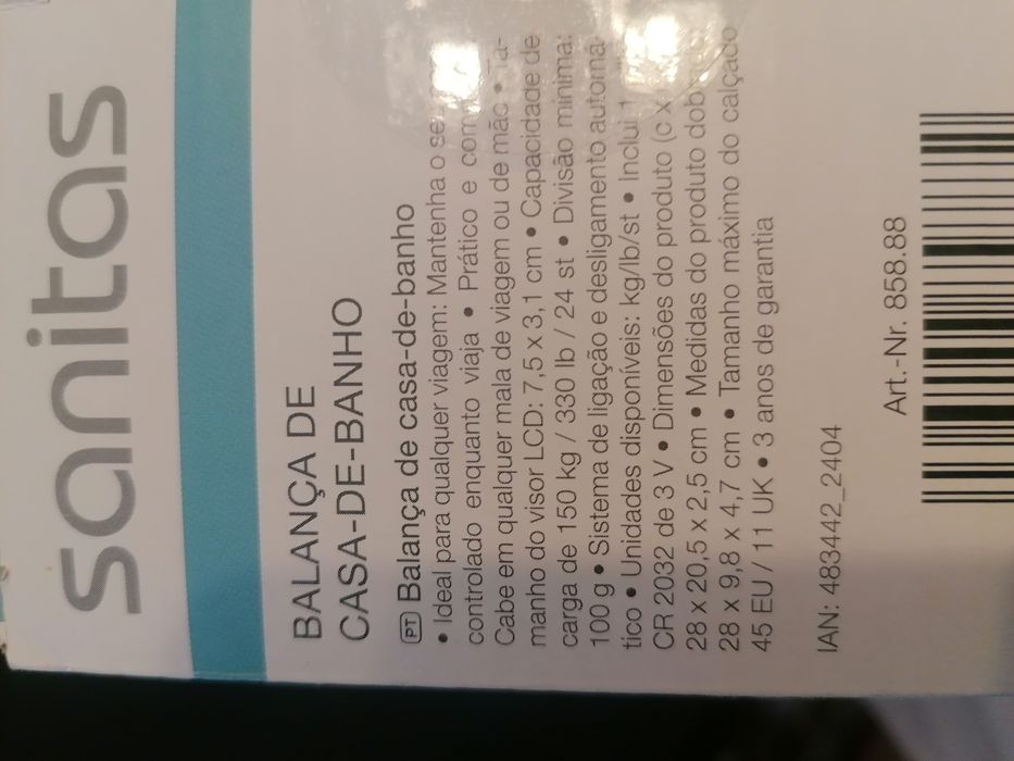 Balança de casa de banho portátil