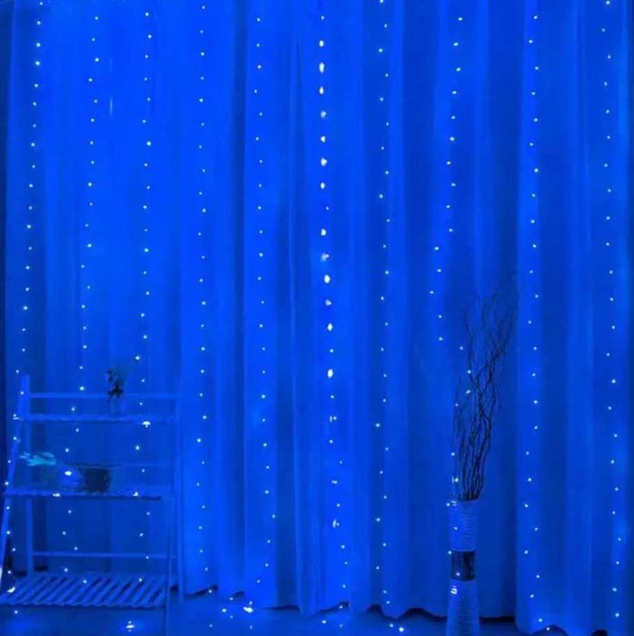 Светодиодная гирлянда штора РОСА USB на пульте
