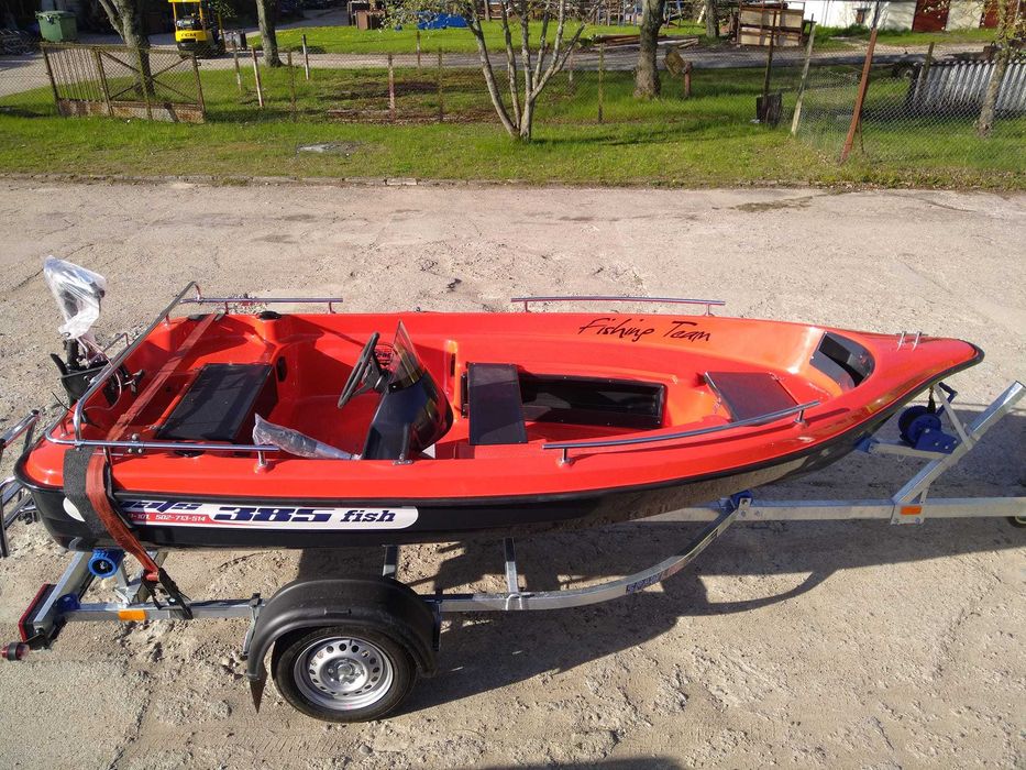 Łódka łódź wiosłowa wędkarska motorowa 385 -- 2022