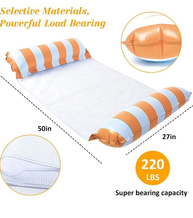 Oditton Nadmuchiwane hamaki wodne 4 w 1, 2 sztuki