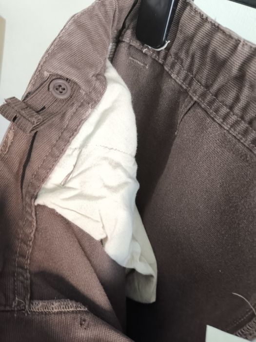 Decathlon Quechua 38 M bojówki brąz low waist cargo regular fit bawełna trekking