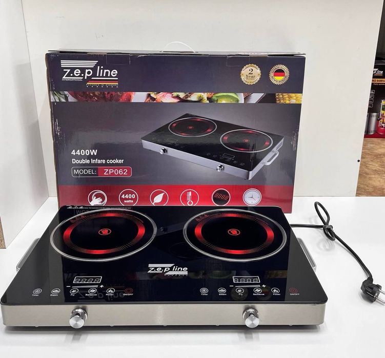 Электрическая Инфракрасная Двухкомфорочная Плита Zepline 062 4400WATT