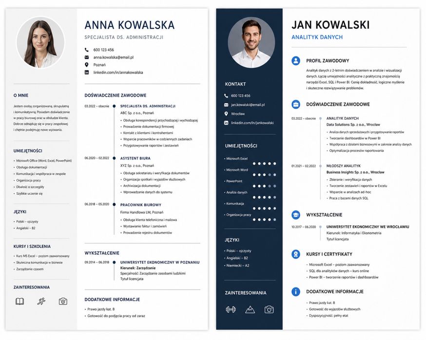 Profesjonalne CV | List motywacyjny | Edycja PDF | Word | Excel