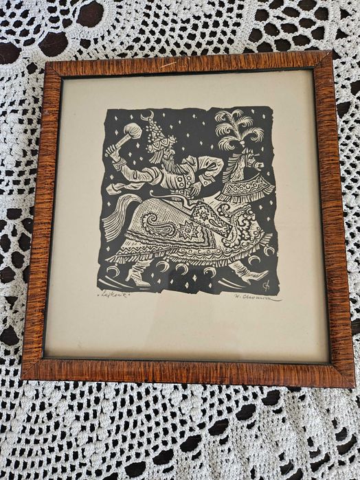 Witold Chomicz - Tryptyk Krakowski - Drzeworyt 1954