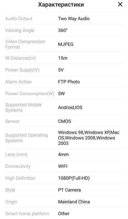 Камера Smart IP WiFi