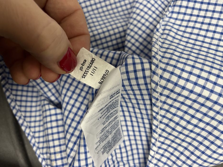 Koszula w biało-niebieską kratkę Tommy Hilfiger,r.L