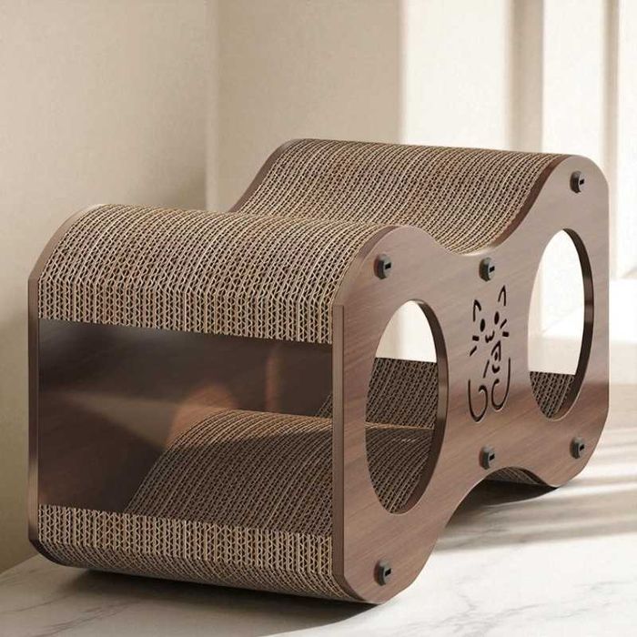 DOMEK DLA KOTA 2w1- budka, legowisko, drapak, 47 x 22 x 23cm KOT24