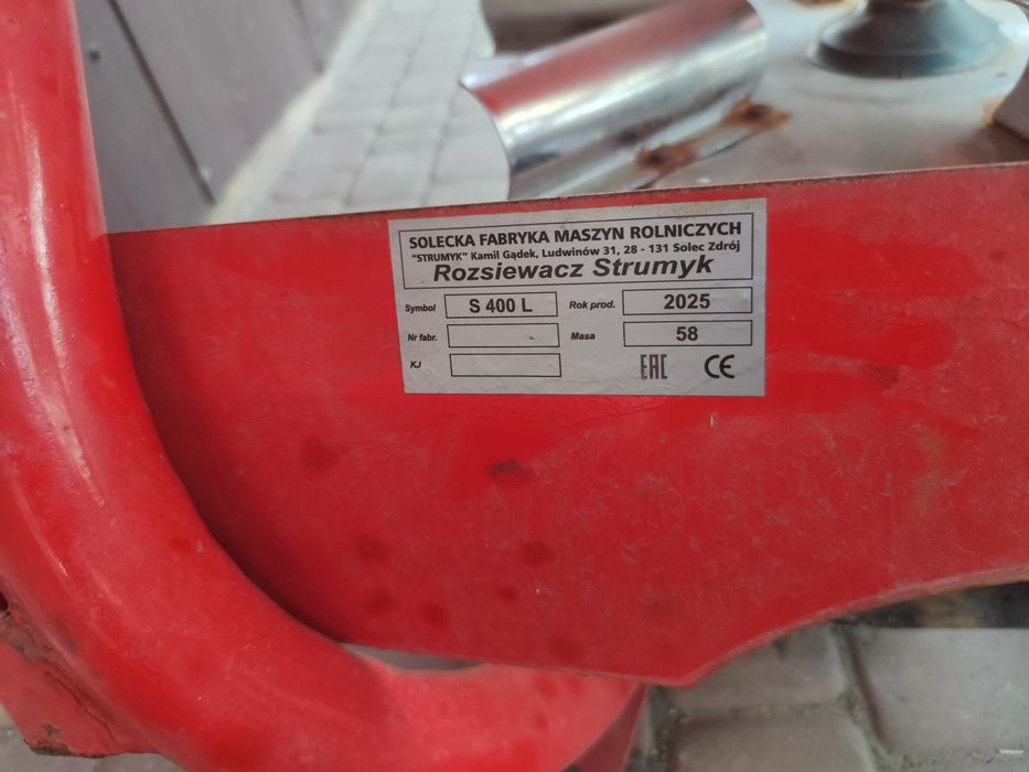 Nawóz wapno rozsiewacz lejek 2025