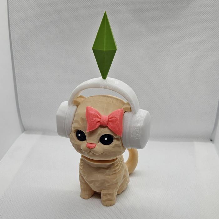 Котик в навушниках Sims