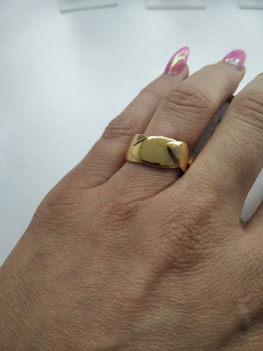 Złoty ciekawy pierścionek złoto 333 rozm.16   65
