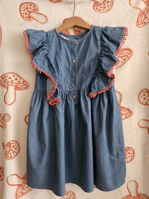 Vestido de ganga para menina 7/8 anos