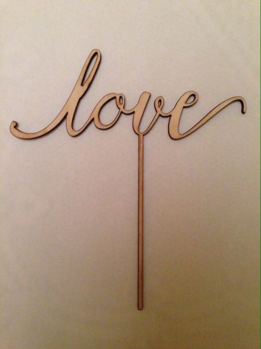 Ozdoba na tort/topper/ napis LOVE/ślubny topper