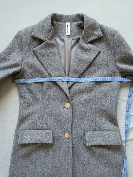 Jak nowy - Szary płaszcz wiosenny jesienny S new collection